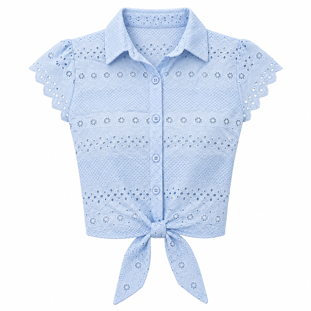 Button-Down Crop Shirt