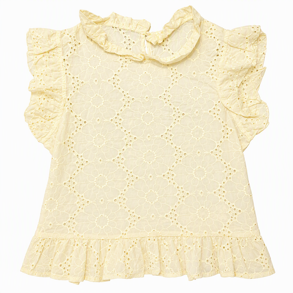 Cutwork Peplum Tee
