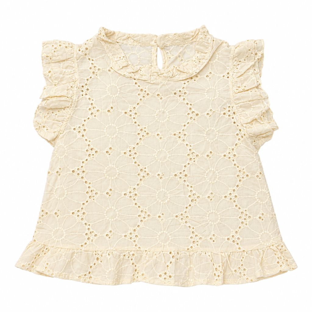 Cutwork Peplum Tee