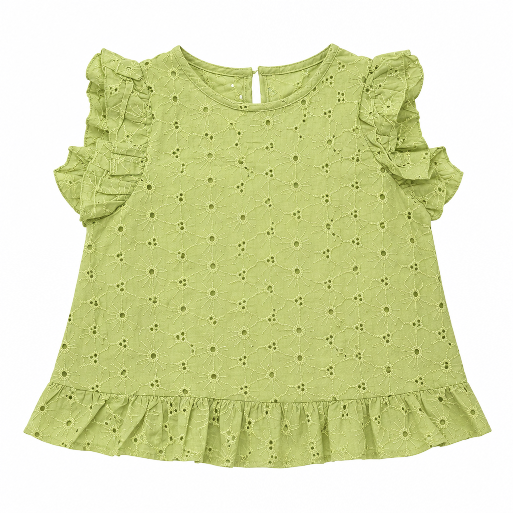 Cutwork Peplum Tee