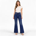 Dark Blue High-Rise Flare Jeans
