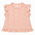 Eyelet Embroidered Peach