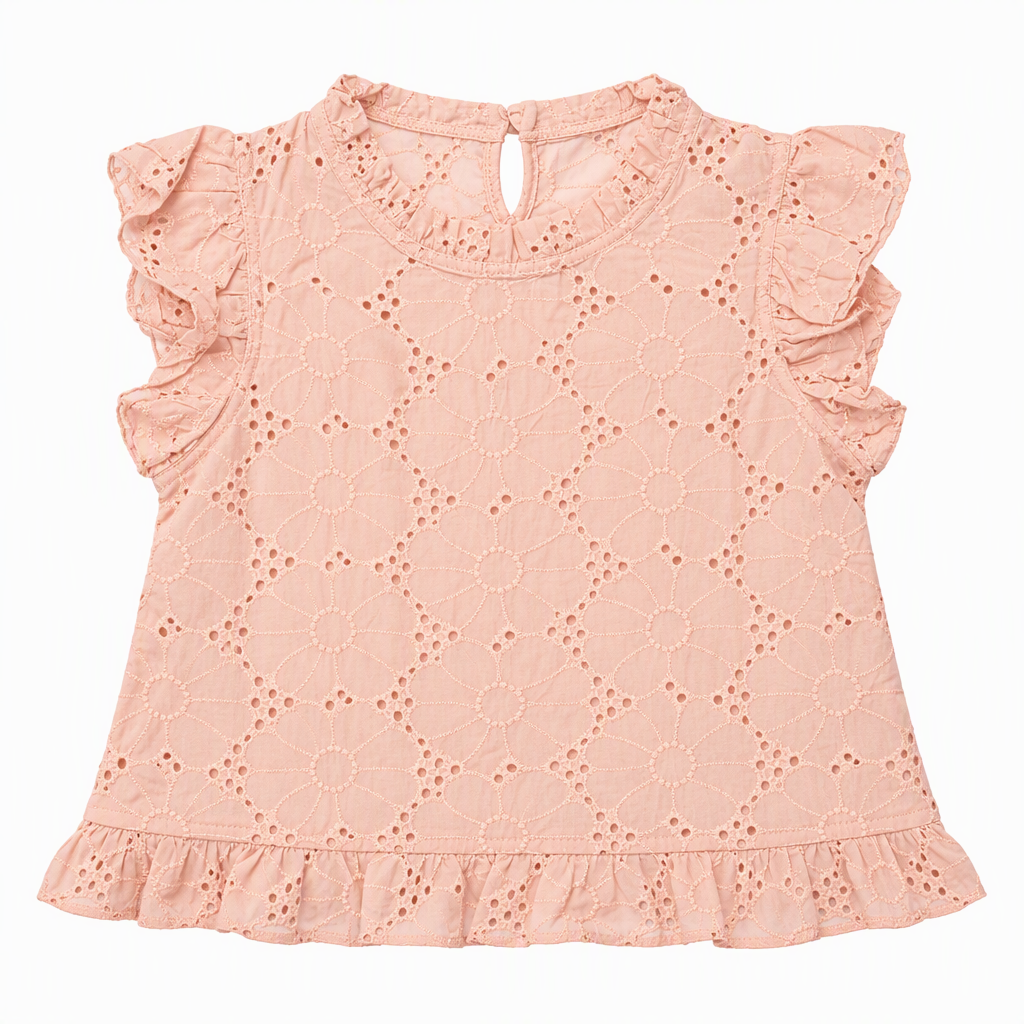 Eyelet Embroidered Peach