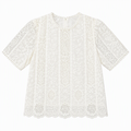Lace Short-Sleeve Blouse