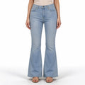 Light Blue High-Rise Full-Length Flare Jeans