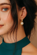 Luxe Pearl Hoop with Gold Accents