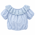 Off-the-Shoulder Eyelet Blouse
