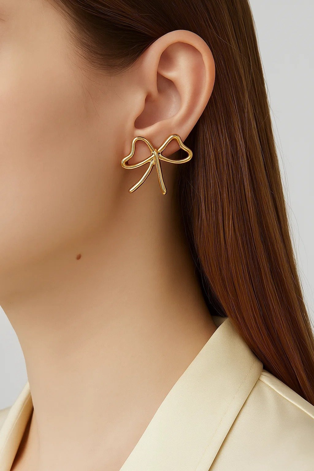 Ribbon Bow Studs