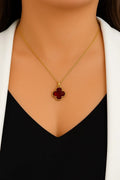 Rouge Clover Pendant - Maroon