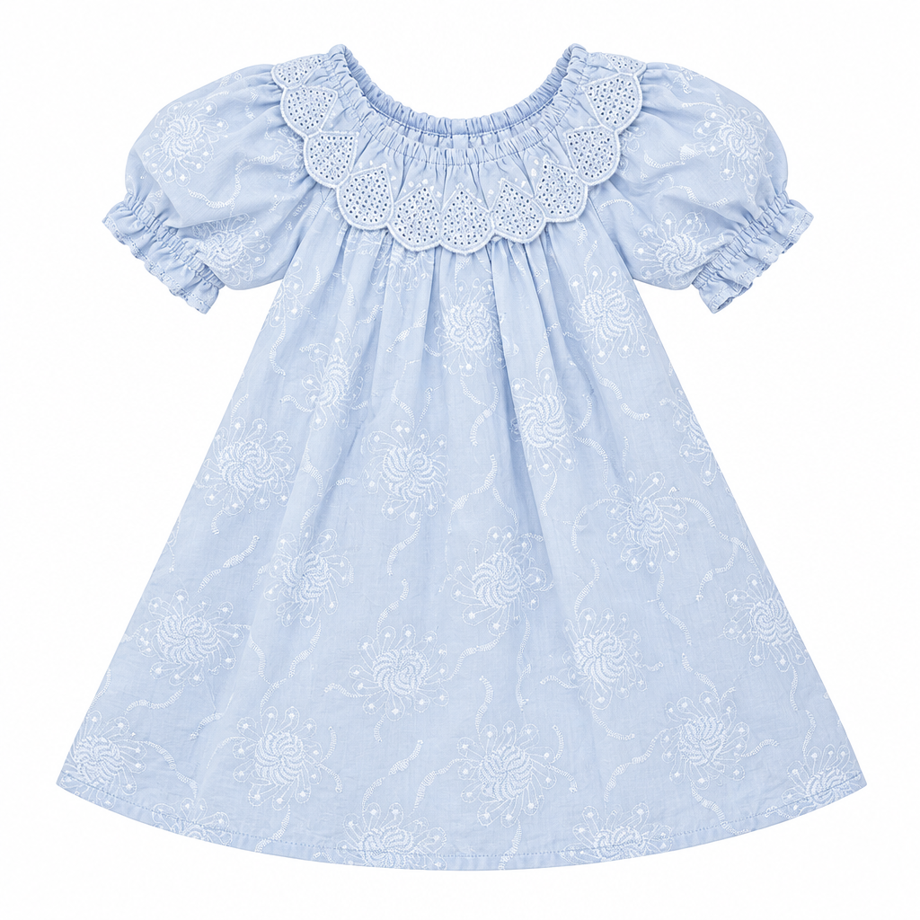 Short-Sleeve Embroidered Blouse
