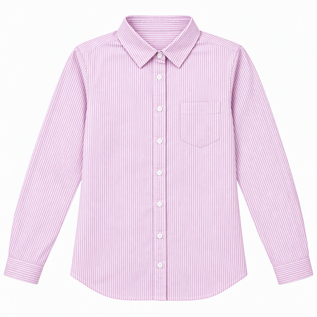 Striped Long-Sleeve Button-Down Shirt