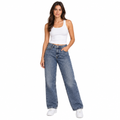 Vintage-Wash Relaxed Fit Straight-Leg Denim Jeans