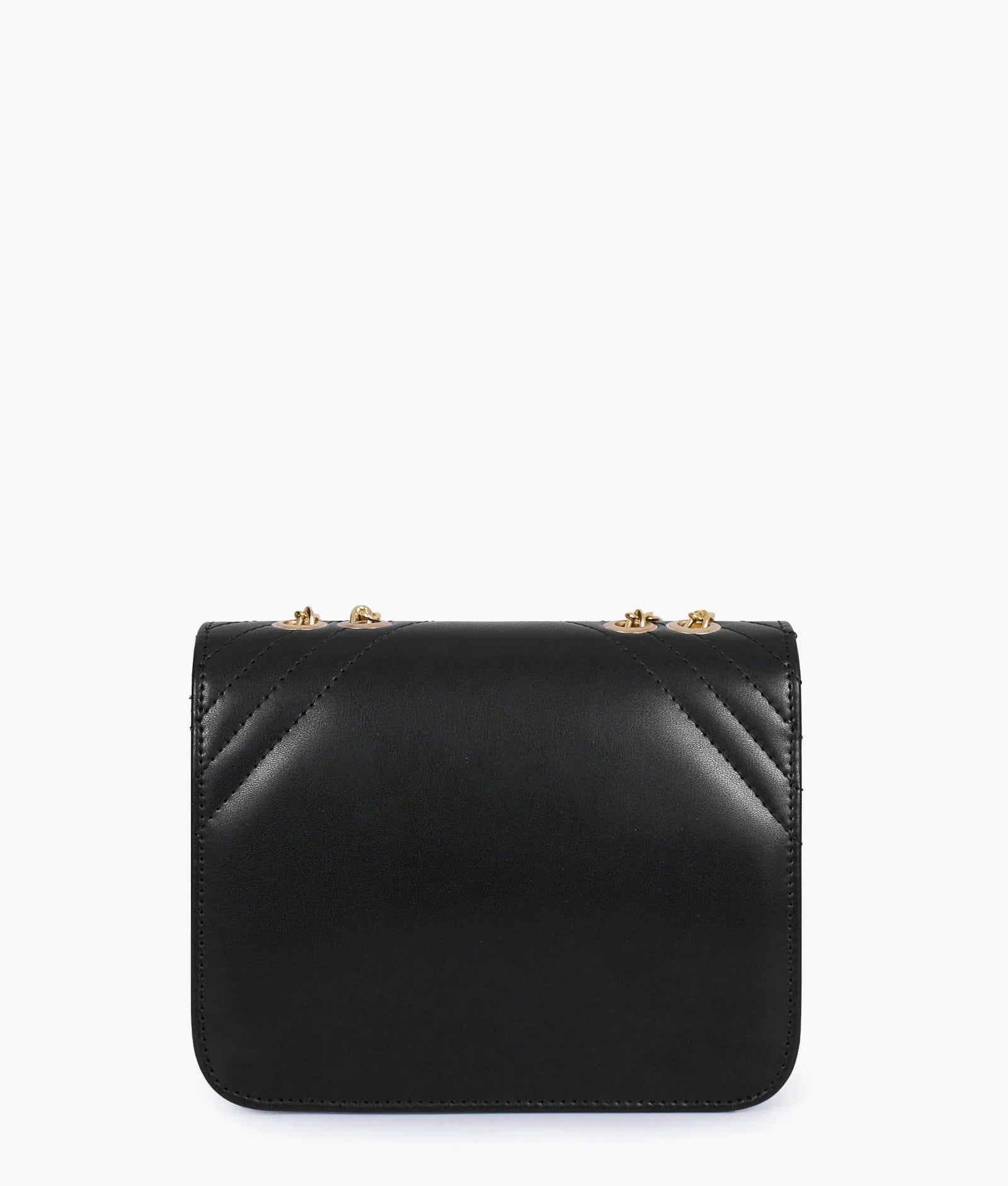 Black houndstooth chain cross-body bag
