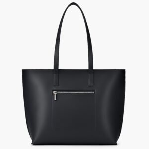 Black long handle tote bag