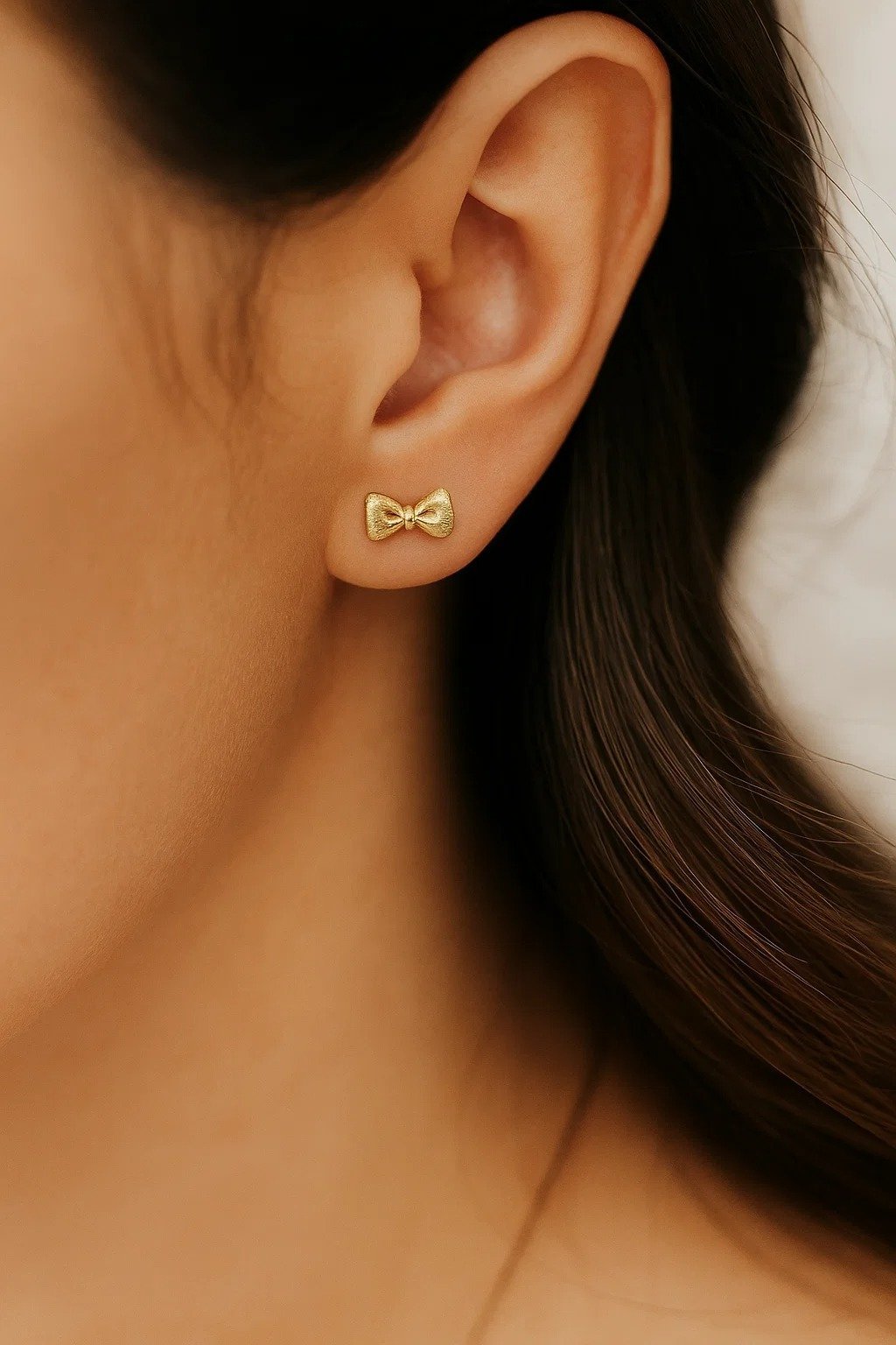 Petite Bow Gold Studs